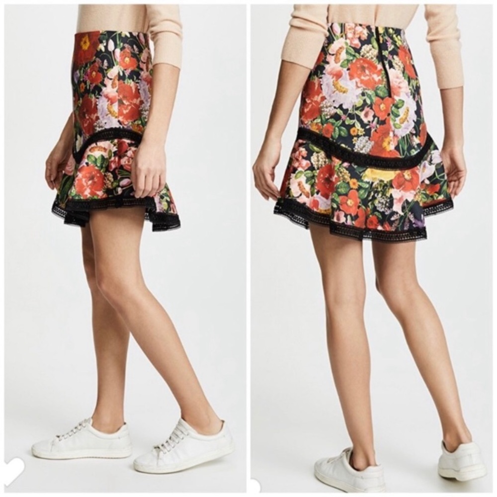 Alice + Olivia Blooming Garden Lush Floral Skirt - Picture 8 of 10